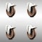 Service Caster 5 Inch 316SS High Temp Glass Filled Nylon Bolt Hole Caster Set with Lock Brake SCC-SS316BHTTL20S514-GFNSHT-4 - alternate 1